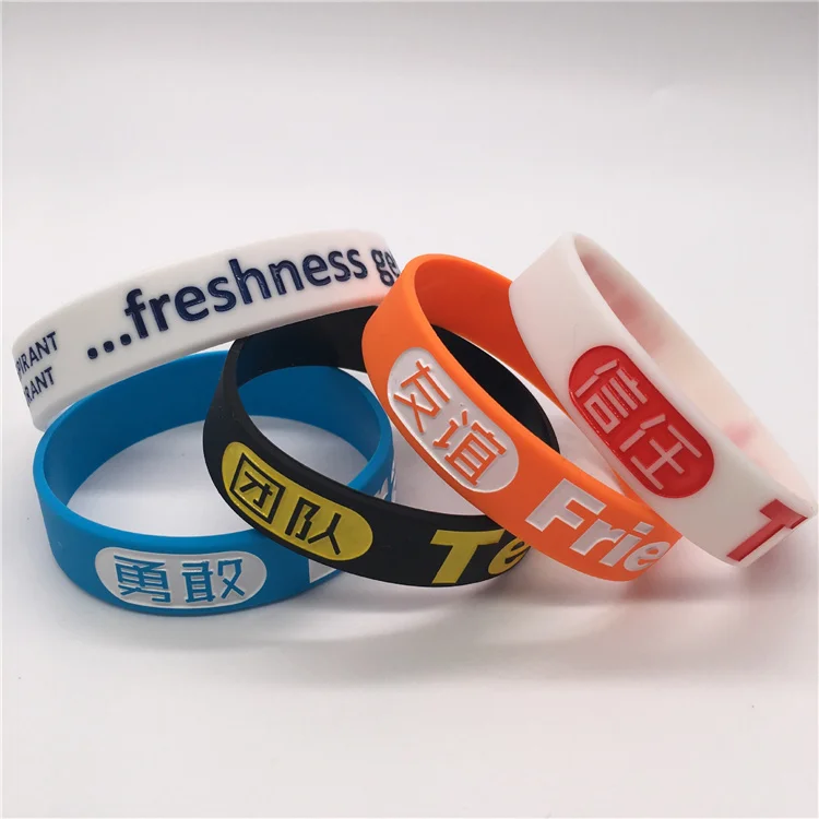 Custom Logo High Quality Sport Wristband Cheapest Promotion Rubber Wrist Band Custom Silicone Bracelet