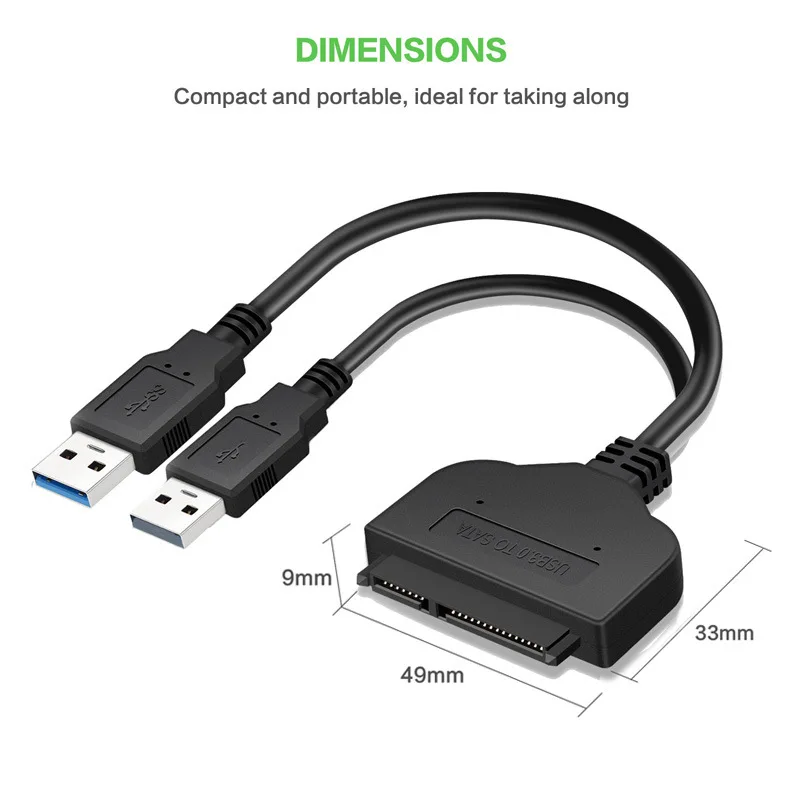 USB 3 0 SATA кабель адаптер Sata к до 6 Гбит/с HDD жесткий диск 7 + 15 контактов для Win 98/ME/2000/XP/VISTA /win7/8/MAC
