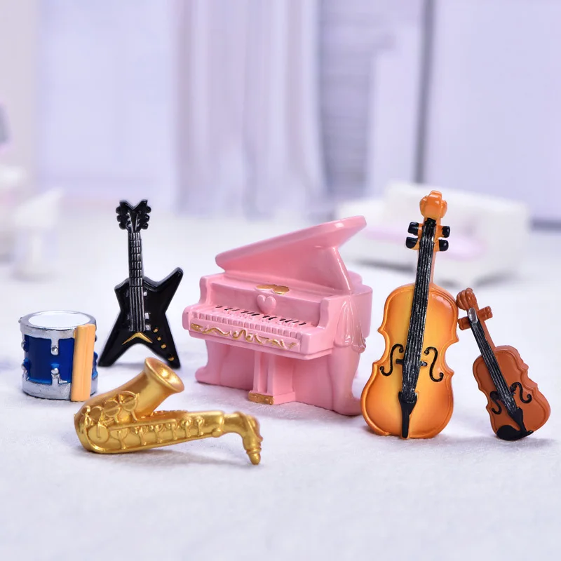 Yiwu insheen craft, лидер продаж, 3d искусственный музыкальный инструмент, аксессуары из смолы, украшения