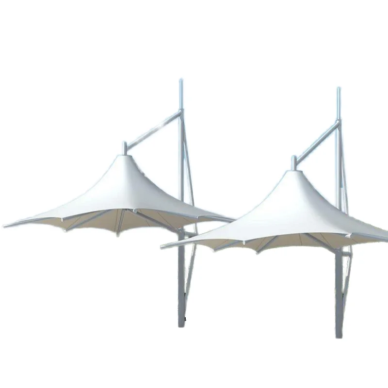 Настраиваемый современный дизайн PVDF зонт от солнца на растяжение пляжный с мембраной PTFE для уличного садового парка и школьного применения