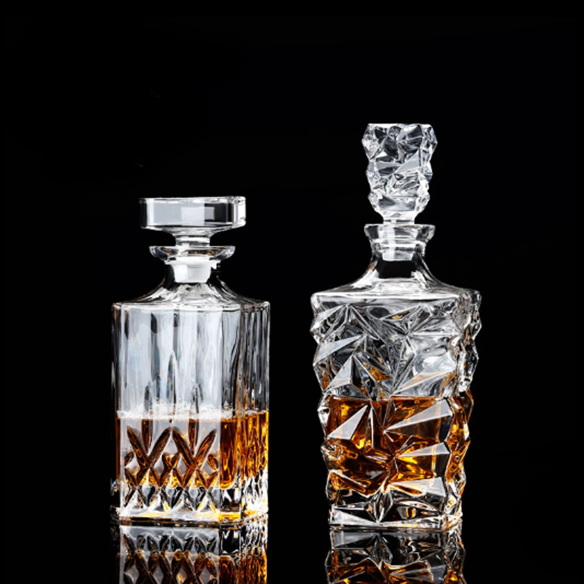 One Stop Shopping Whiskey Decanter Bottle European In Stock Bulk Crystal Glass Liquor Whisky Decanter