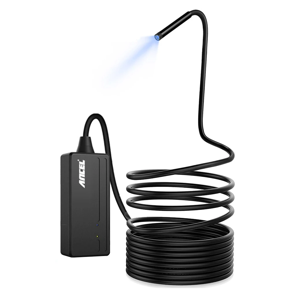 Ancel Endoscope W655 WIiFi HD Inspection Camera 1080P Borescope 5.5mm Semi Rigid Cable Wireless Waterproof Android IOS Endoscope