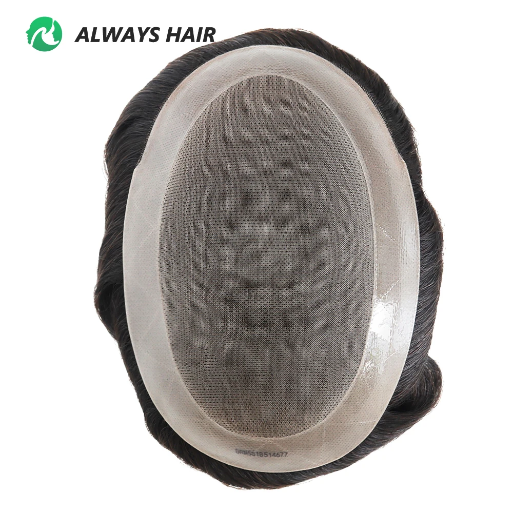 Best Toupee for Men Durable Fine Mono Base Dark Brown Indian Human Hair Mens Toupee 8x11 9x11