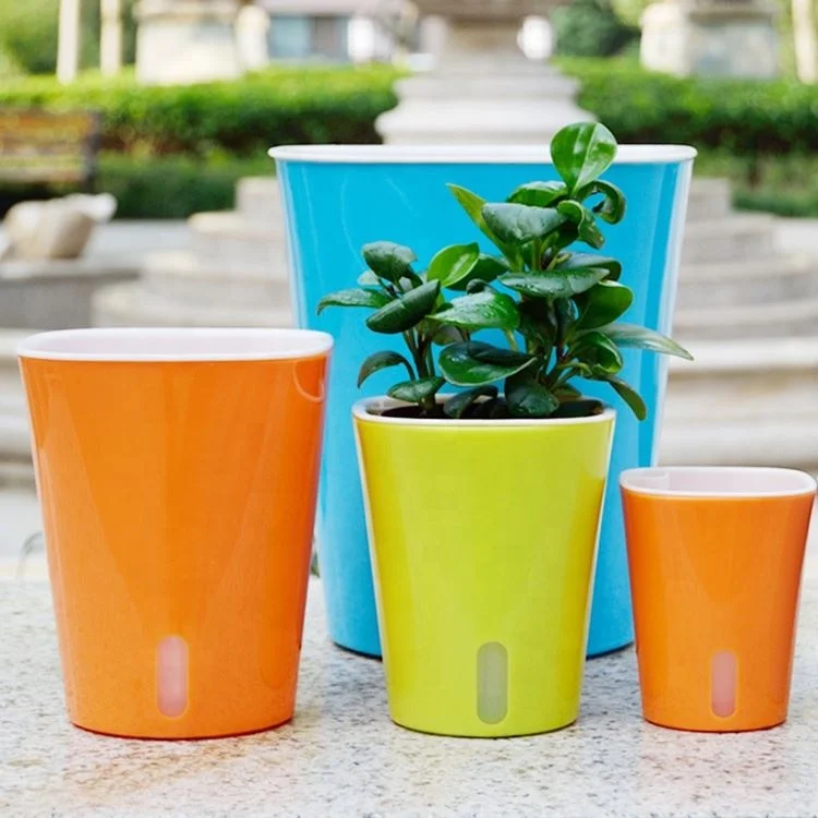 Hydroponic Automatic Water Absorption 2-layer Succulent Flower Pot Self-watering Flower Pot Hydroponic Lazy Flower Pot