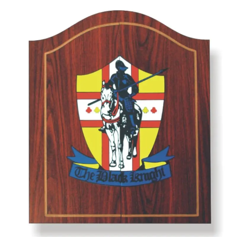 Durable Wall Wooden Dartboard Product  dartboard display in Wood Cabinet with stylish look