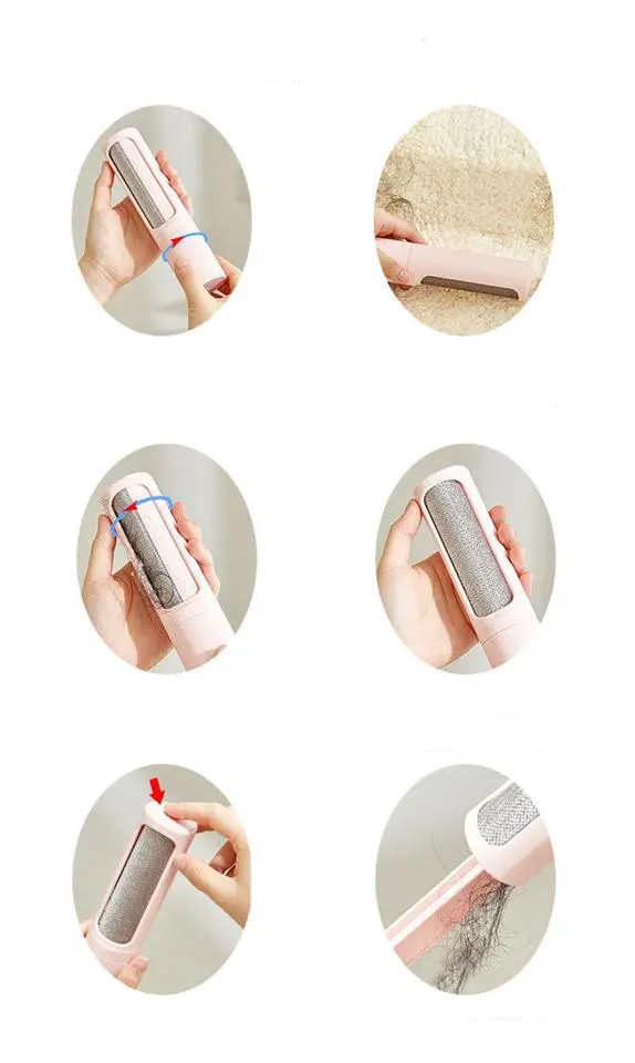 Manufacturer Wholesale Double Sided Cycling Pet Hair Remover Roller Dog Cat Hair Lint Remover Home Sticky Roller