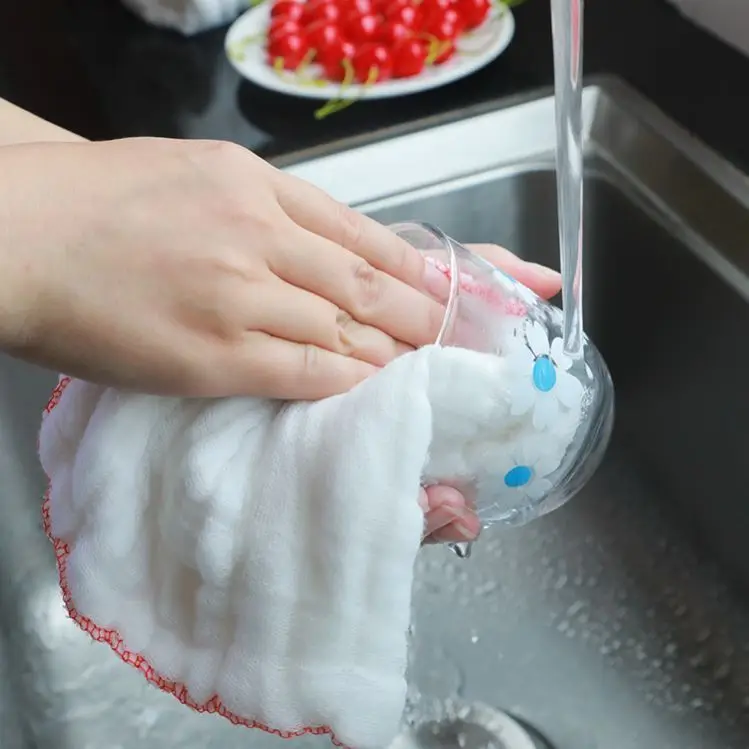Kitchen Cloth Cleaning Floor Cloth Dish Cloth Reusable Wiping Rags Durable High Absorbent Gauze Towel For Washing Windows