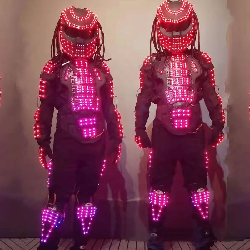 Latest High-Quality Full-Color LED Robot Costume Customizable Luminous Performance Wear For Night Club Bar Lounge Show Presenter