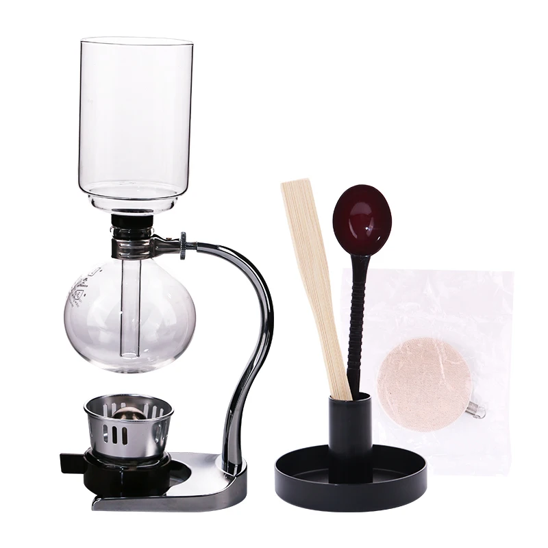 DT05 Glass Syphon Coffee Maker 300ml 500ml Coffee Syphon Brewer with Burner
