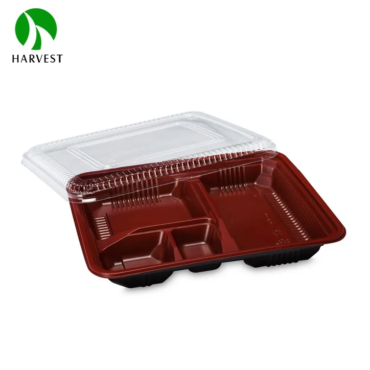 Manufacturer Plastic PP Meal Prep Lunch Container 3 Compartment Packaging Takeaway Disposable Food Containers