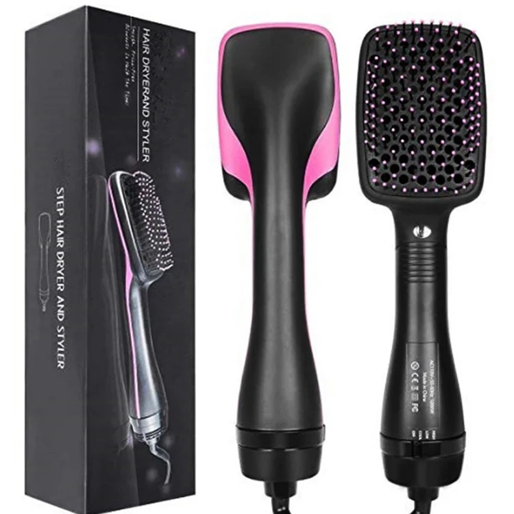 2 and 1 Multifunctional Hair Straightener Negative Ion Comb One Step Hair Dryer Hot Air Brush