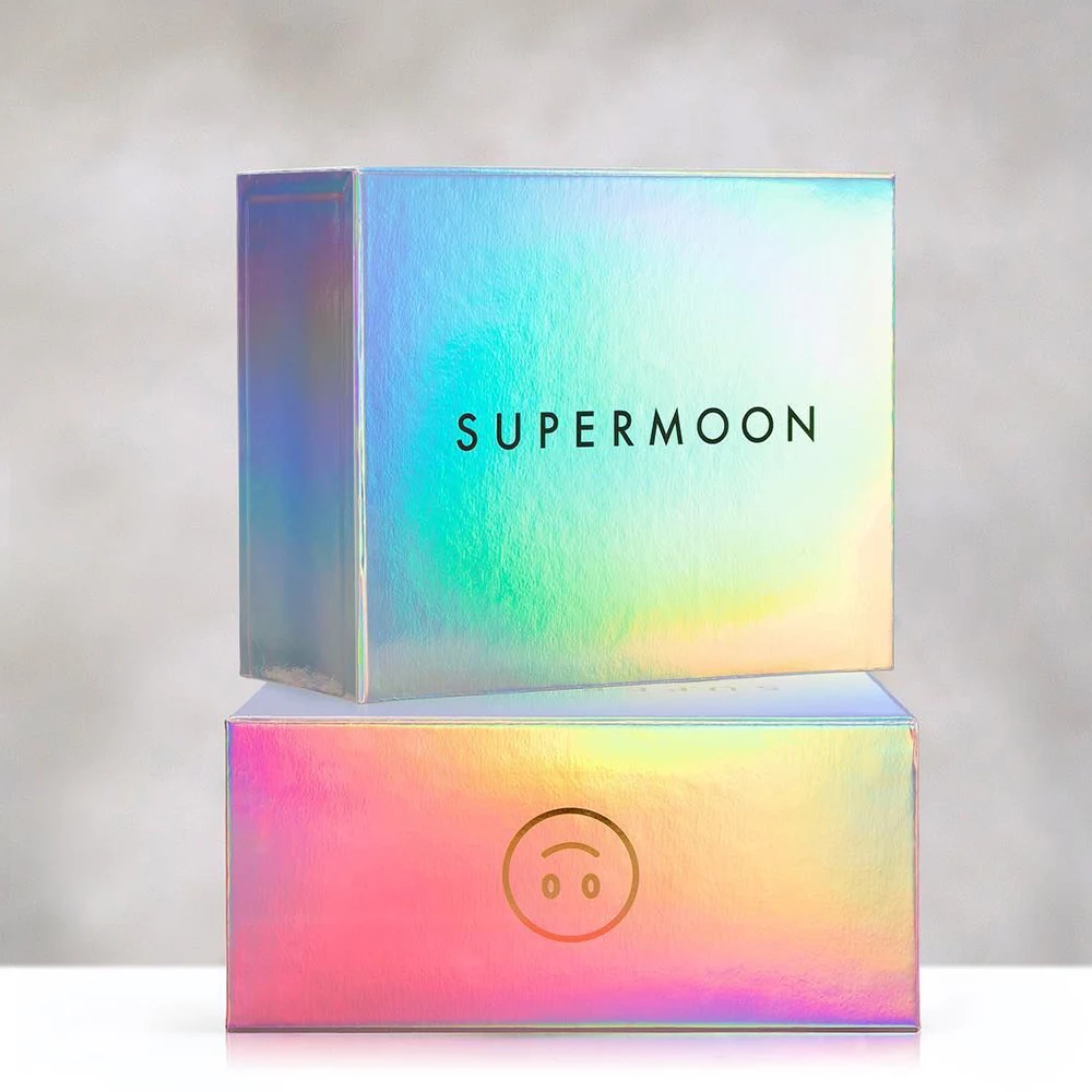 Custom Sliding Slide Paper Cardboard Holographic Drawer Box Packaging Drawer Gift Holographic Paper Box with Puller Open