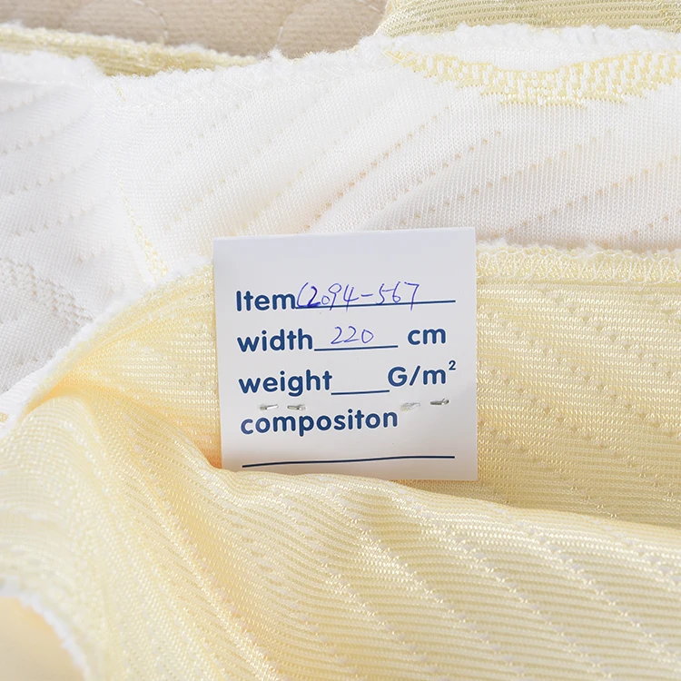 New Design Brown Aloe Vera Jacquard Warp Knitted Bed 100 Polyester Microfiber Mattress Fabric