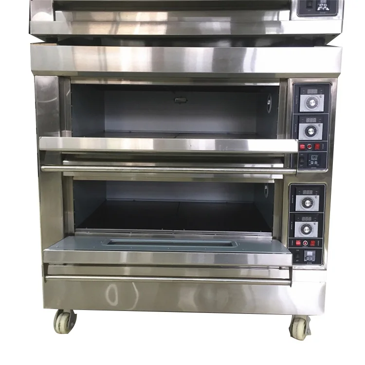 2 layers 4 trays cookie cake bread maamoul biscuits deck oven electric gas pizza baking oven