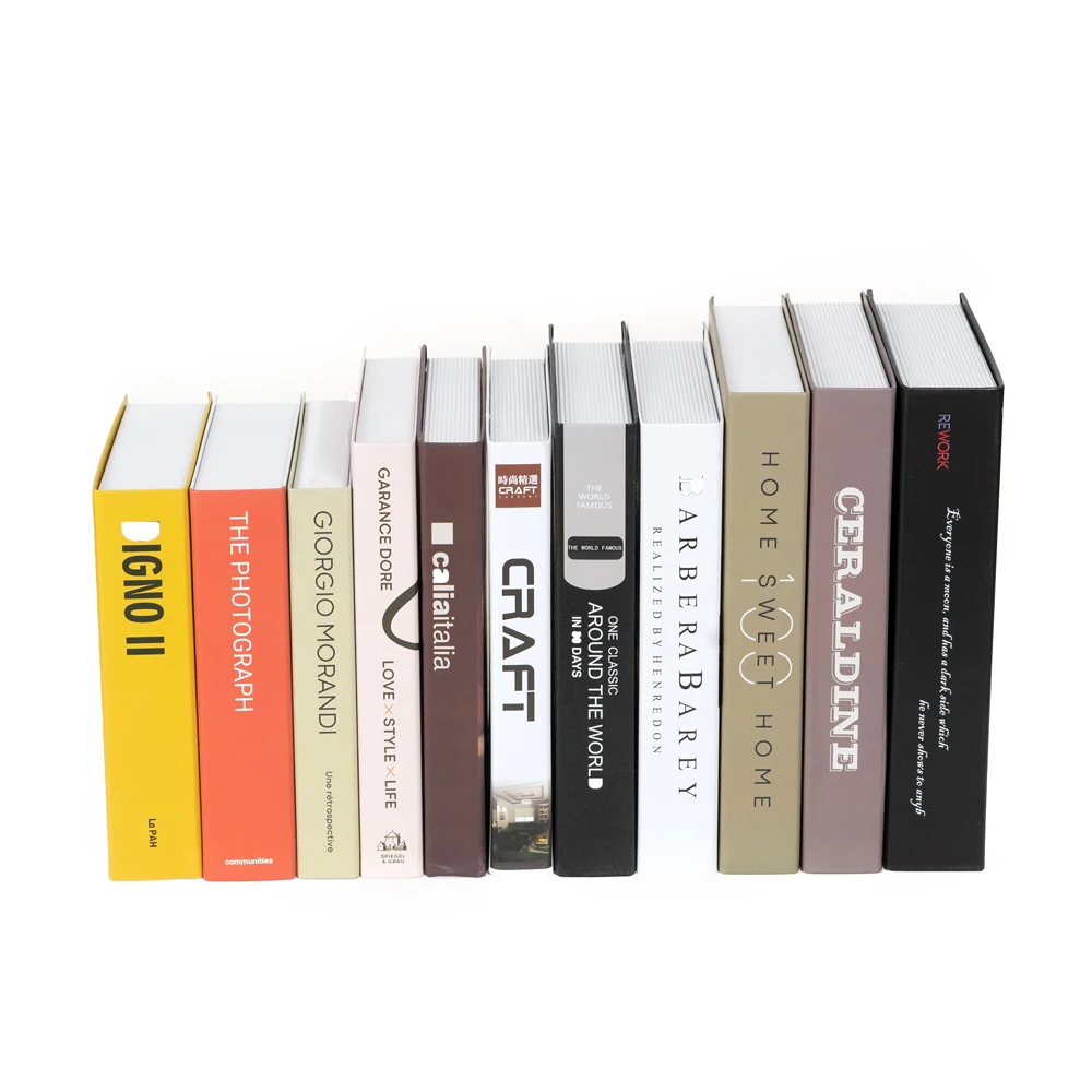 Custom Size Accepted Decorative Paperboard Cardboard Paper Books Decoration Shaped Boxes Offset Printing