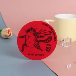 Custom Wool Felt Coaster Felt Round Coaster Felt Cup Coaster Set for drink felt