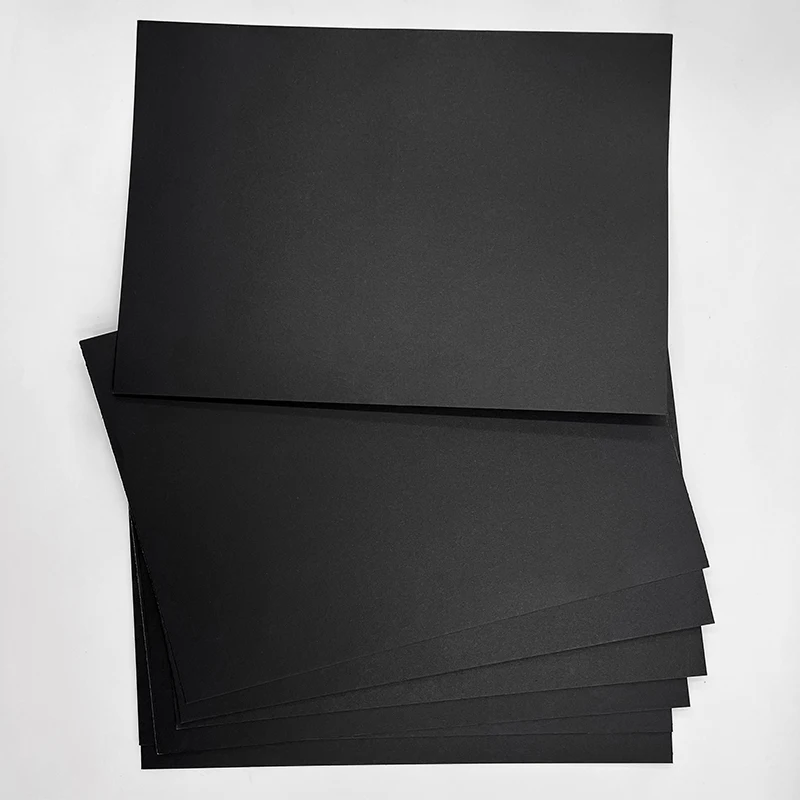 High quality luxury 350g 400g black cardboard paper black cardboard for box packaging