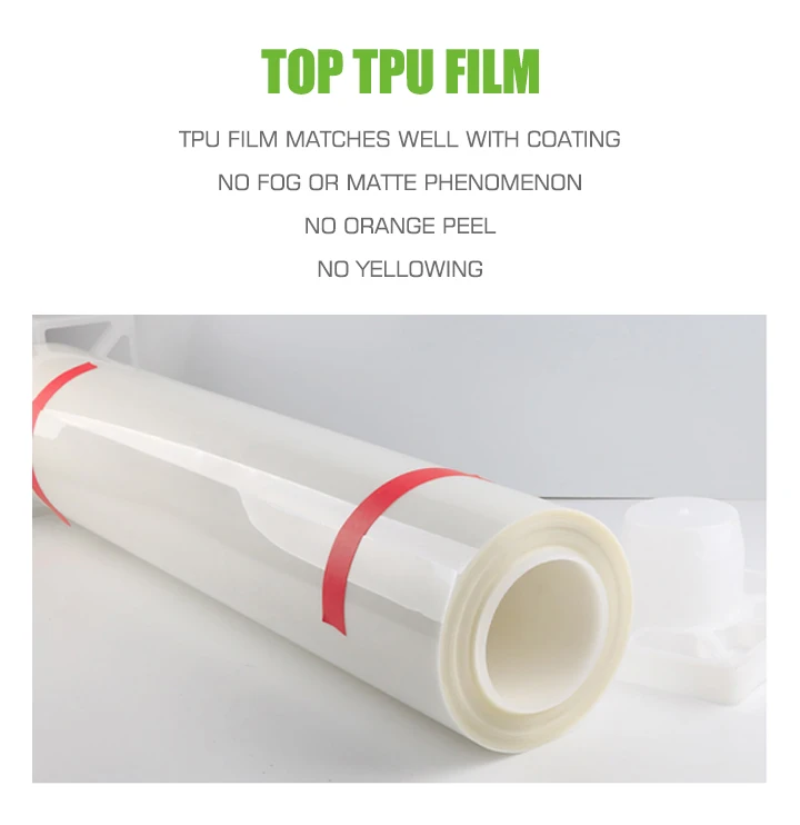 NKODA OEM / ODM vehicle self healing Stretchable body wrap ppf tpu paint protection film Transparent not yellowing TPU PPF