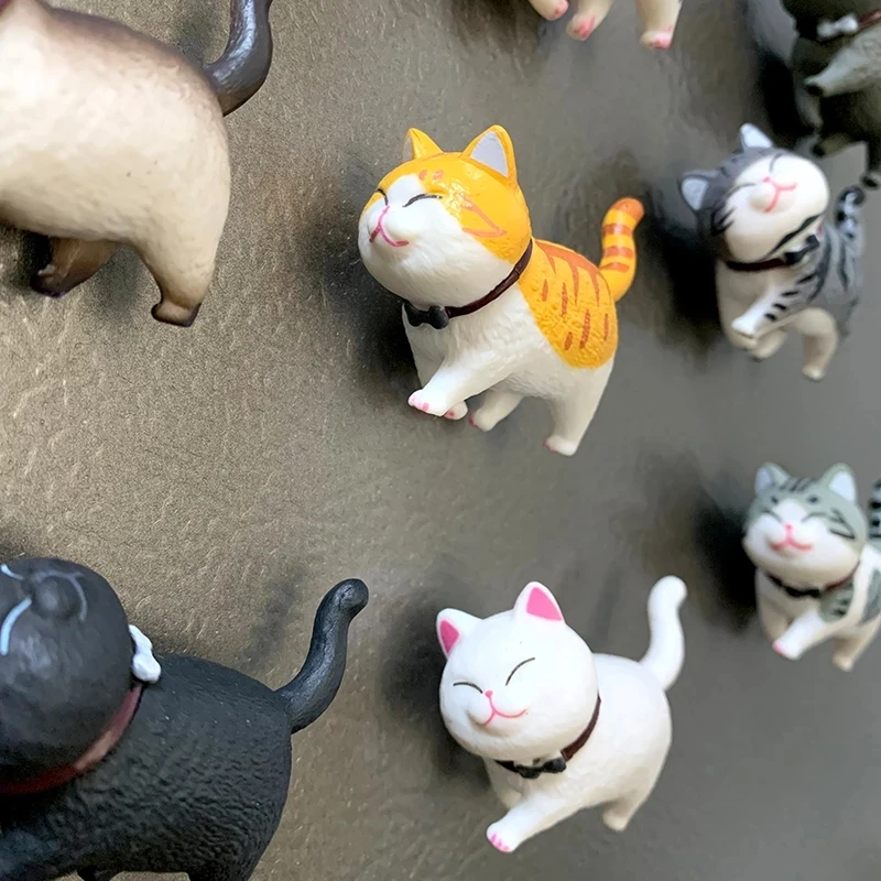 3D Refrigerator Magnets Lovely Cute Cat Animal Refrigerator Sticker