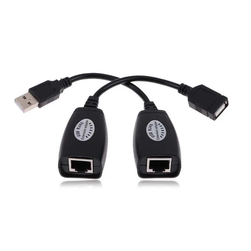 Usb к RJ45 Удлинительный Кабель-адаптер 50 м 150 футов Cat5 5e Cat6 usb 2,0 к Ethernet RJ45 удлинитель