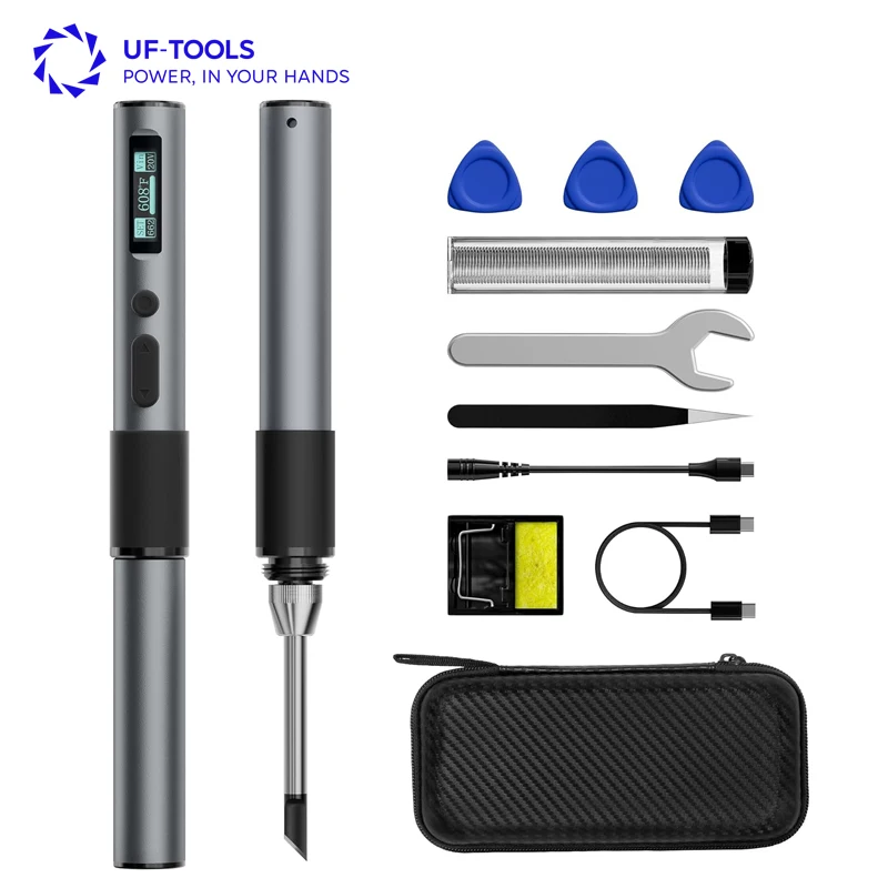 T65 65W Portable USB 5V Type-C Fast Charging Electric Soldering Iron Kit Mini Soldering Iron Tips New Condition Battery Powered