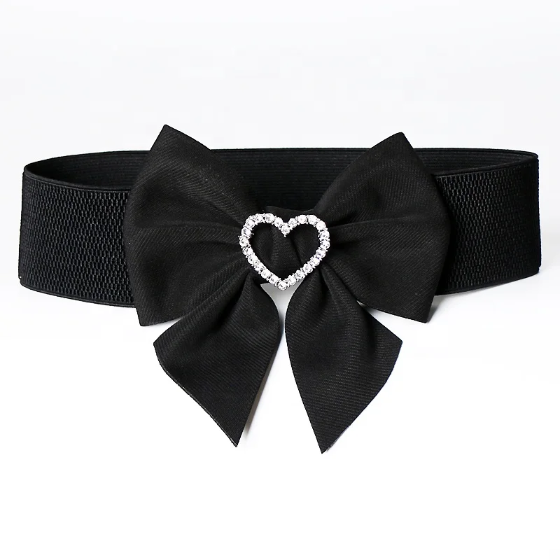 Женский эластичный пояс с бантом, большие размеры