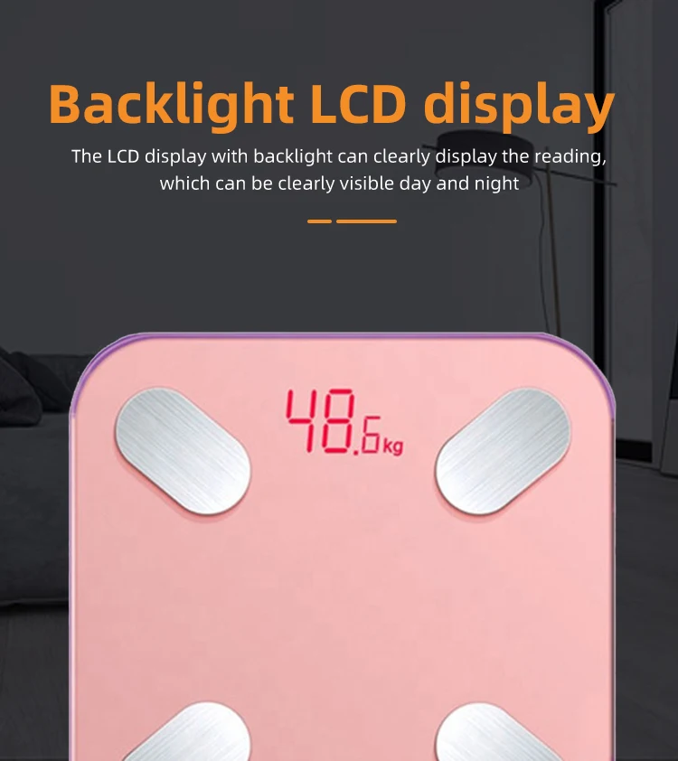 Multifunction Smart Body Composition Scale Body Fat Analyser Weighing Scale Analyzer Measures Weight Smart Body Fat Scale