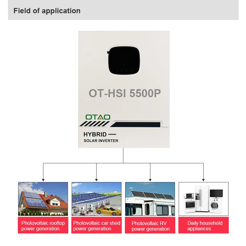 EU US Stock Off Grid Solar Inverter Parallel Function 48V 5.5kw Wechselrichter Fotovoltaico Invertor Onduleur Hybrid PV Inversor