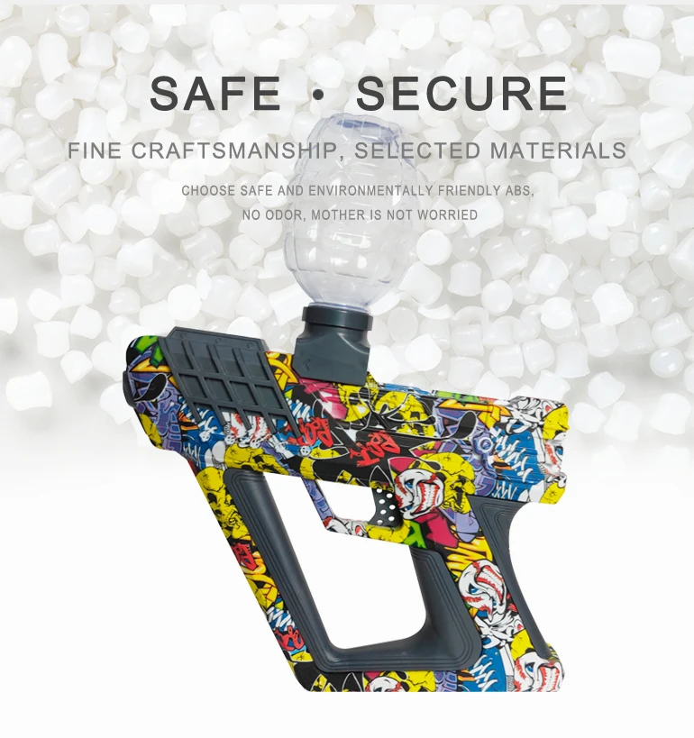 M416 Kids Rechargeable Toy Gun Graffiti Fashion Funny Gel Ball Water Bomb Splash Blasting Gun