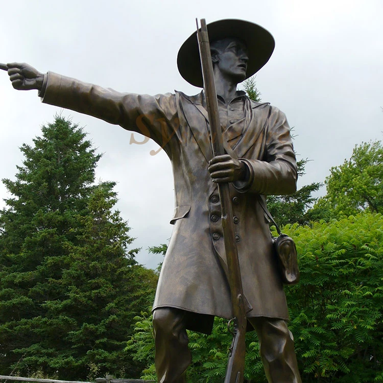 China Factory Supplier Brass Copper Bronze Soldier Statues Sculpture For Outdoor Decoration