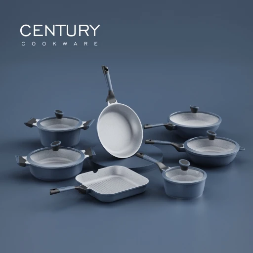 Modern Classical Aluminum Casserole Kitchenware Set Non-Stick Coating for Cooking