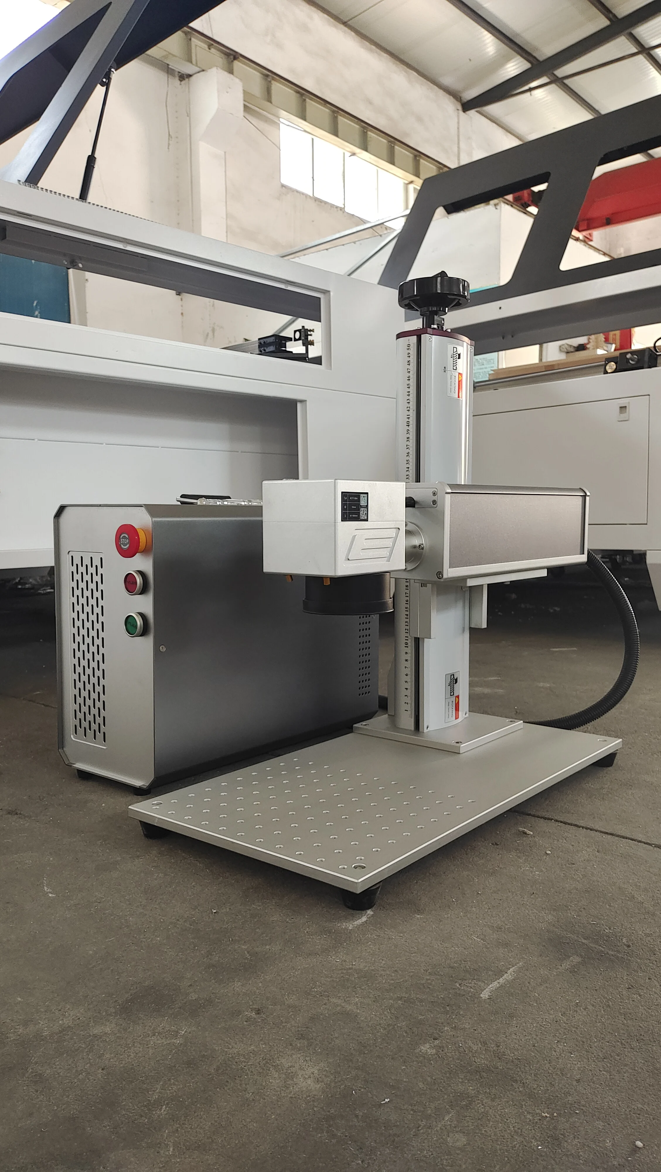 60W JPT mopa fiber laser for metal with 300*300mm Size Lens SG7110 Scan Head EZCAD Control Double Red Dots Rotatory