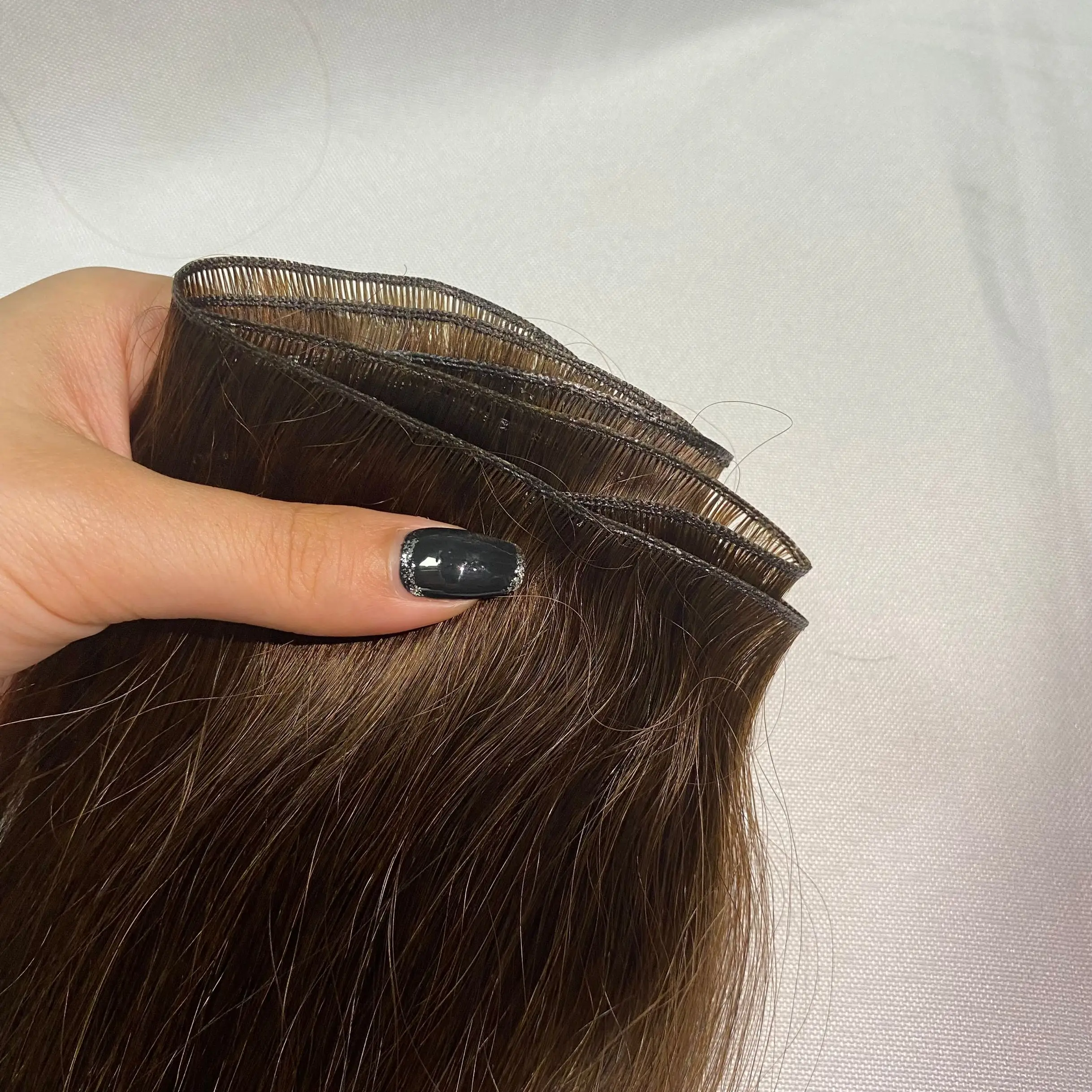 New Design Genius Weft Double Drawn Russian Hair Seamless Can Be Cut Remy Hair Genius Weft Extension