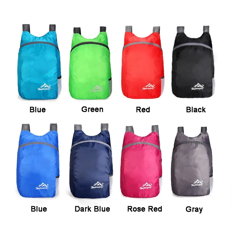 Custom logo Cheap foldable light Outdoor Lightweight hiking backpack waterproof large capacity sports backpacks