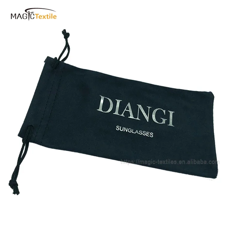 Heat transfer printed microfiber glasses sunglasses bag pouch custom logo for packing
