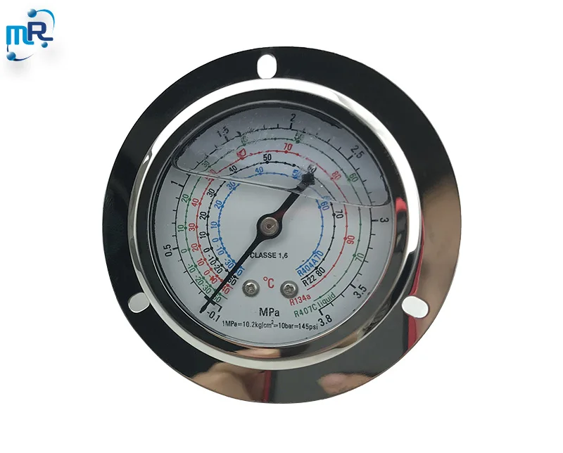  Factory direct sales of high-quality durable oil pressure gauge cold storage high and low meter behind the