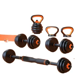 Dumbbell set Weight Plates Home Gym Workout Comfortable Barbell Kettlebell Dumbbell Equipment 10KG