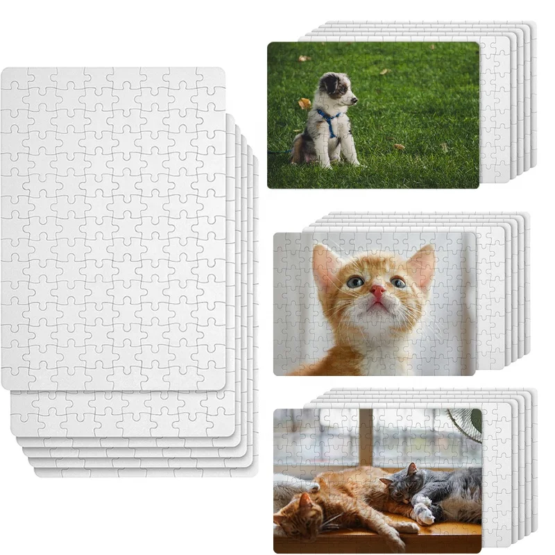FSC custom Creative diy customise printing sublimation UV machine cardboard puzzle blank 300 500 1000 pieces  jigsaw puzzle box