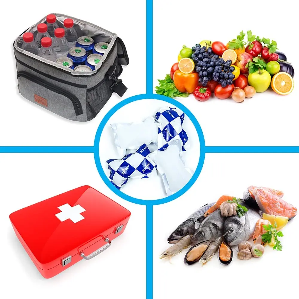 Food Grade Ice Pack Shipping Cold Pack  Flexible Ice Pack Sheets For Coolers Dry Long Lasting Freezer Ice Packs