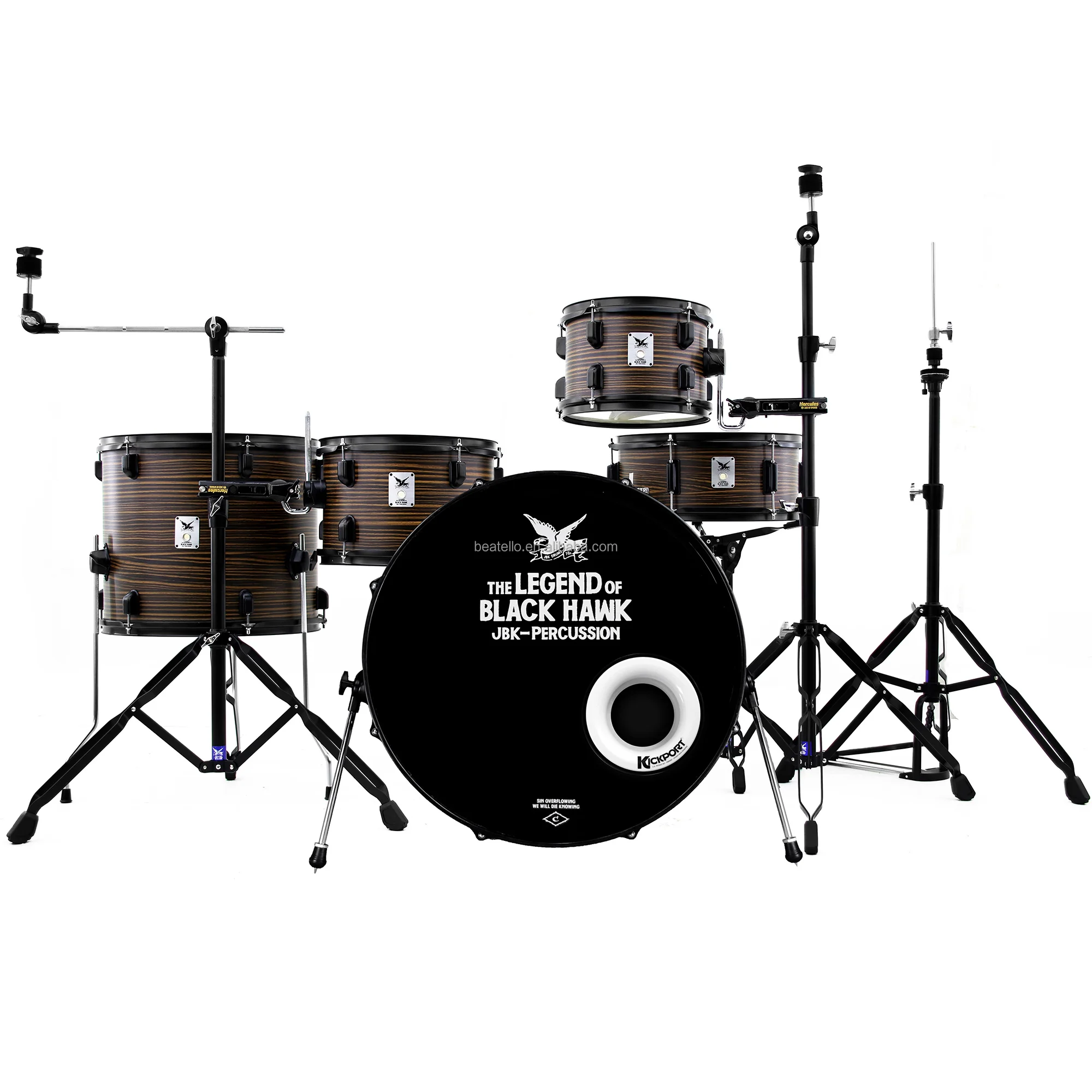 JBK Drums Set 5Pcs Musical Percussion Instrument Basswood Drum Set High Quality Full Sizes Professional Drum Kit