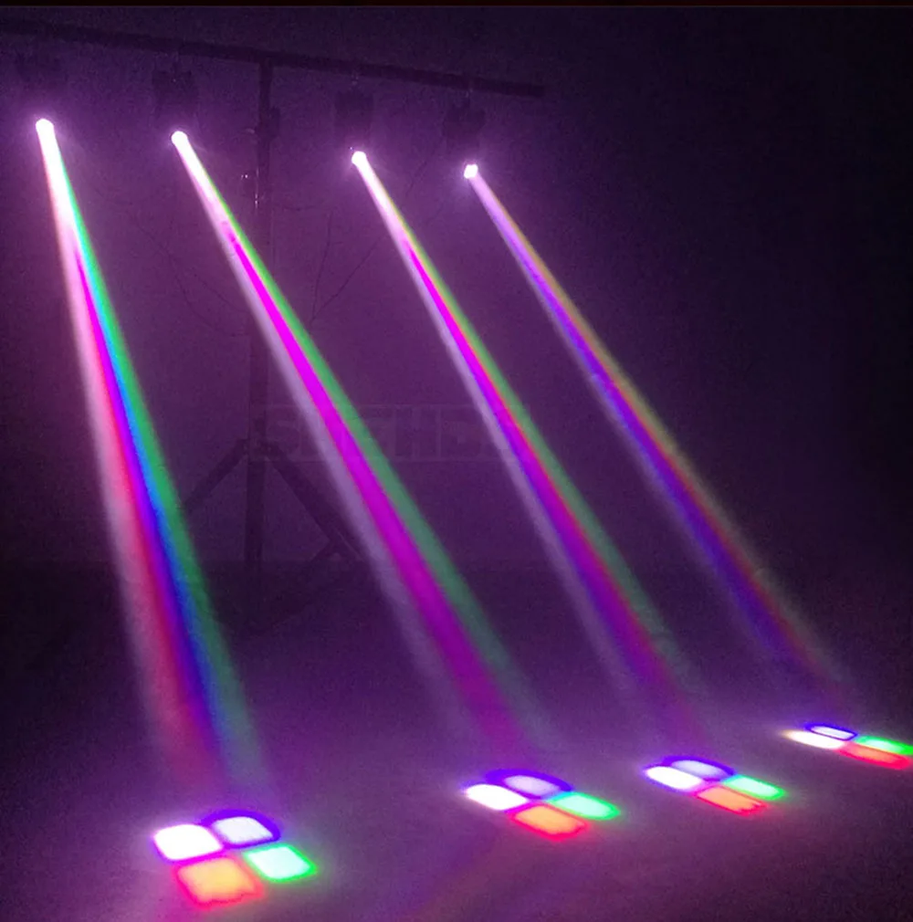 SHEHDS Mini LED Spot Beam RGBW 10W Lighting Moving Head Light for Church Theater