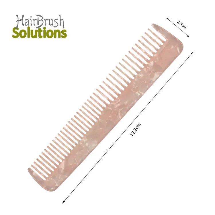2021 Korean Pocket Pink Hair Comb Clear Acetate Anti Static Thick Small Bio Celulose Acetate Comb Travel 4cm