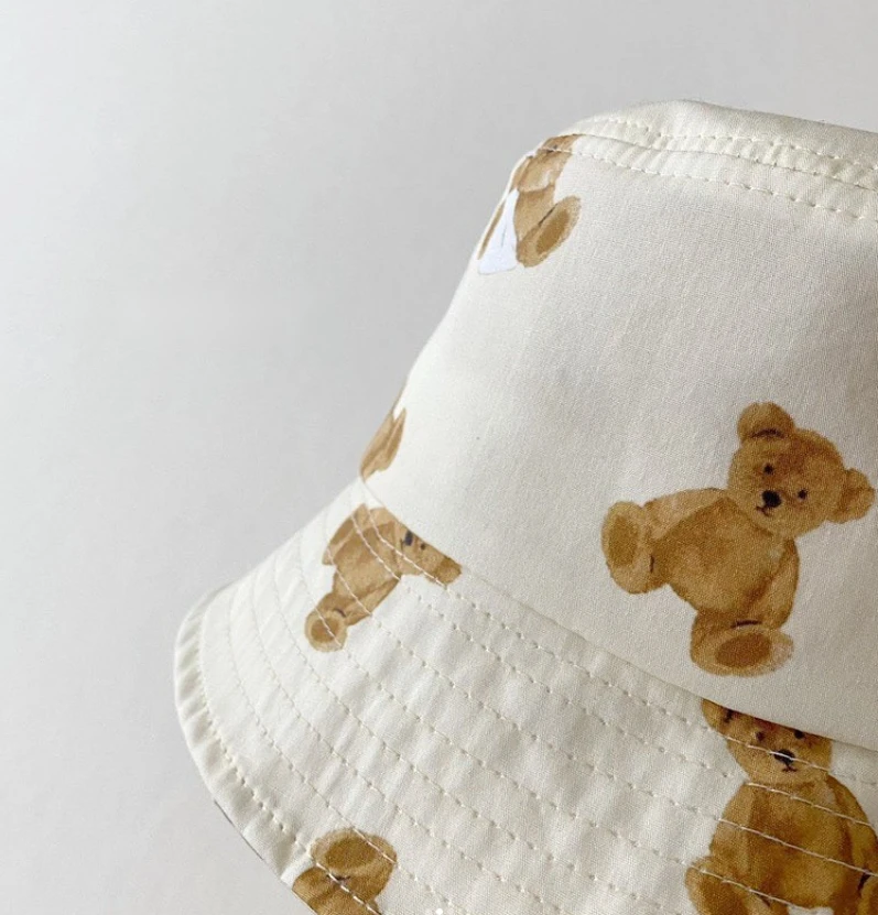 Custom Baby Kids Summer Flower Printing Bucket Hats Boys Girls Beach Bucket Hats Causal Hat