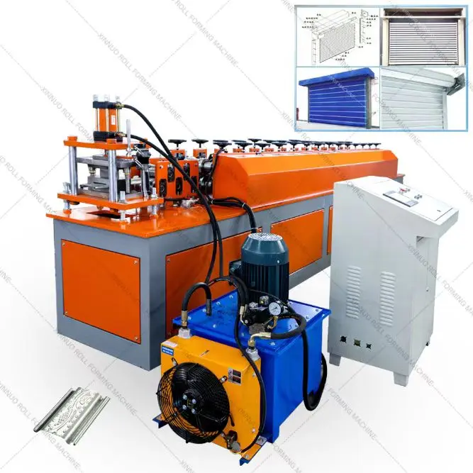 Hot selling rolling shutter door roll forming fitting machine rolling shutter door track forming machine