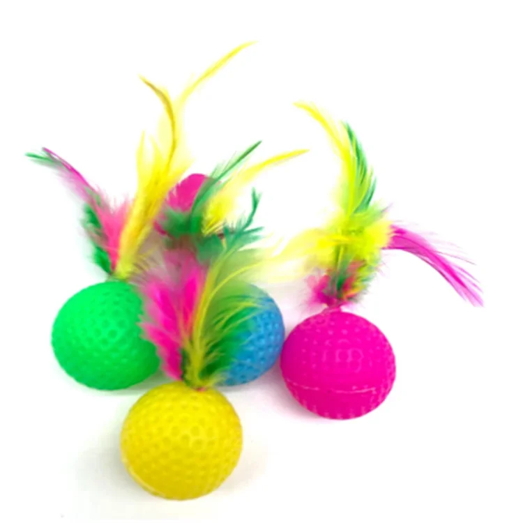 
Pet Product cat sounding toys color golf badminton Interactive Kitten pet cat toys 