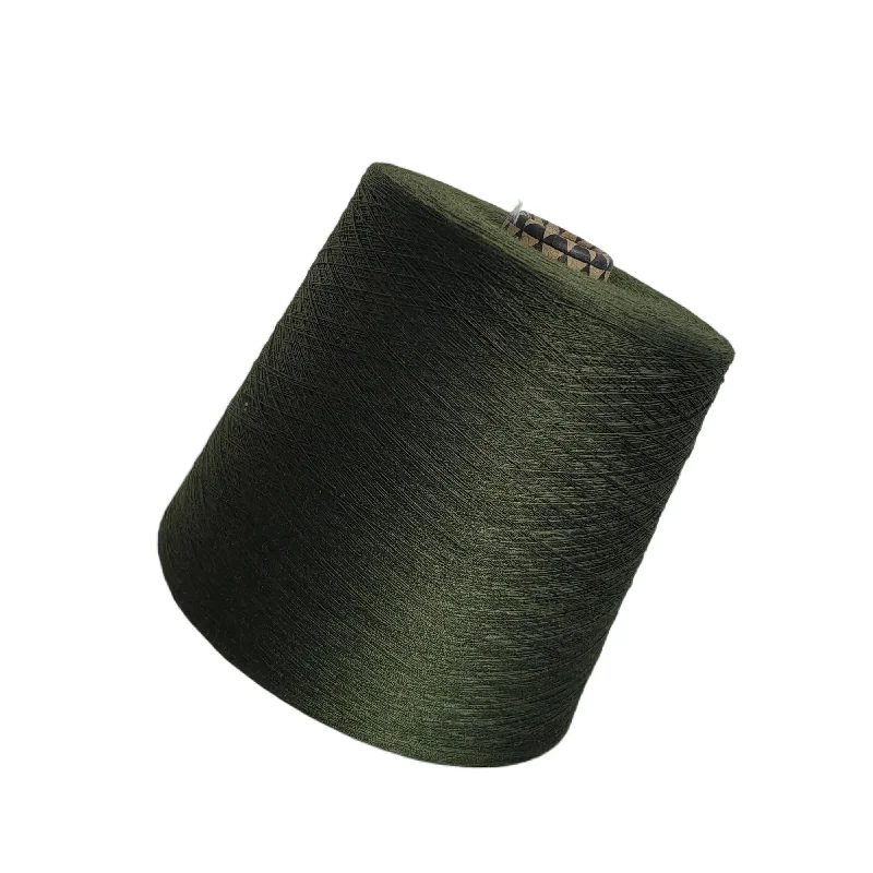 Factory Wholesale 1313 Meta-aramid Yarn 2/30S Dark Green Colorful Dyed 100% Polyester Filament Yarns For Knitting
