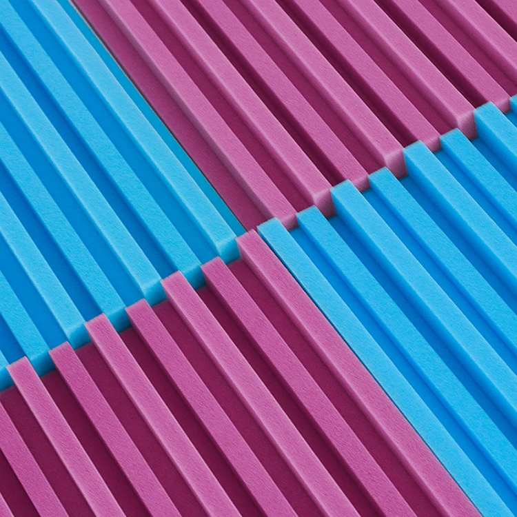 Low Cost Strip Shape Colorful Sound Proof Thick Foam Music Studio Acoustic Panels On Wall