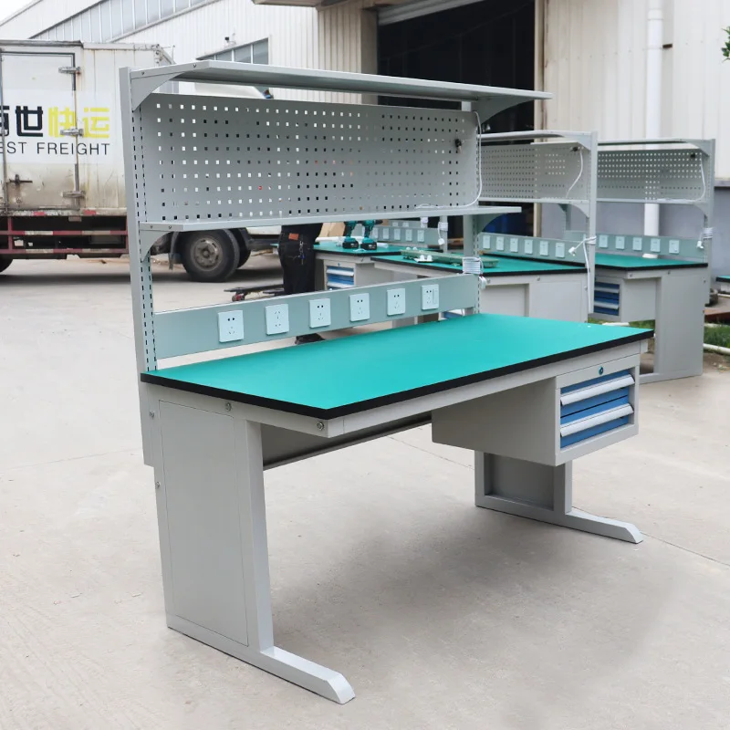 OEM/ODM Wholesale factory customization Customized factory assembly line assembly anti-static Kanban workbench with drawers