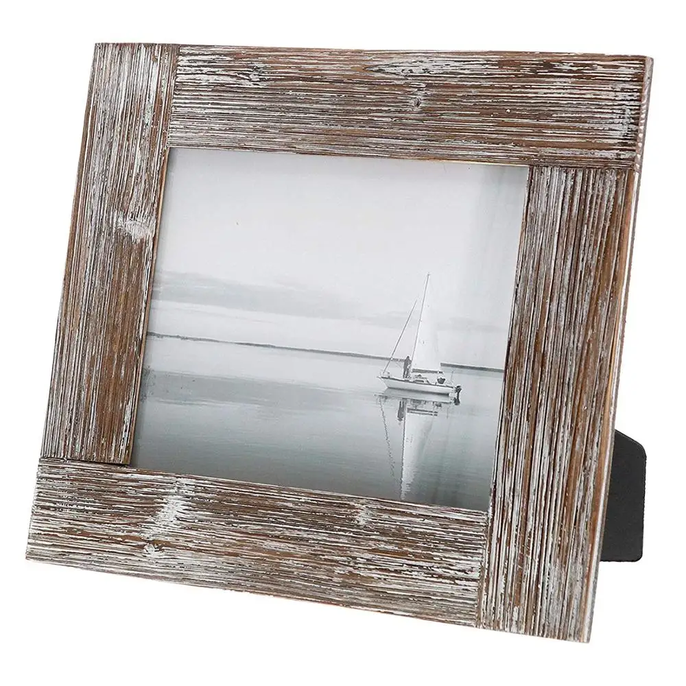 Rustic Farmhouse Distressed Picture Frame - Unfinished Wood Photo 8 X 10inch