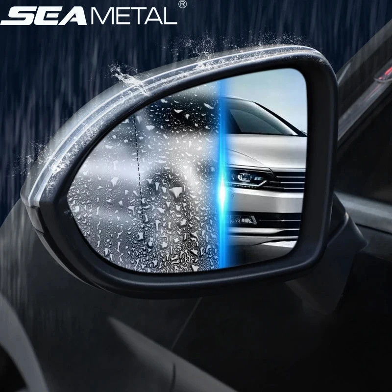 Car Window Sticker Car Rearview Mirror Protective Film Anti Fog Rainproof Rear View Mirror Protective Vinyl Accessories